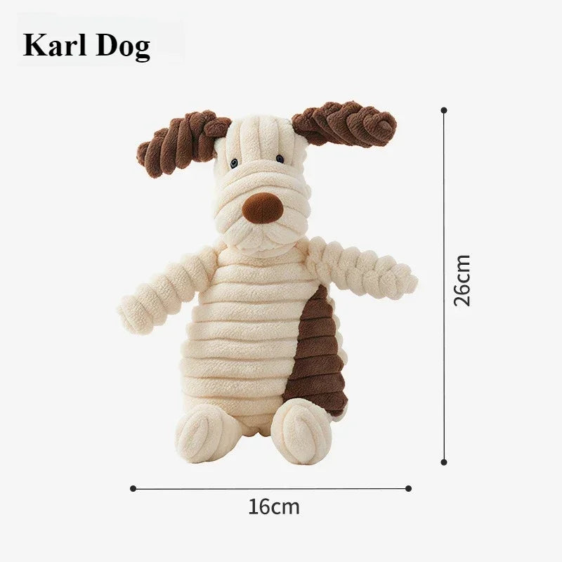 Dog Toys Plush Squeaky Chew Proof-Self-Entertaining Puppy Teething Toys Durable Interactive Boredom Relief for Medium Small Dogs
