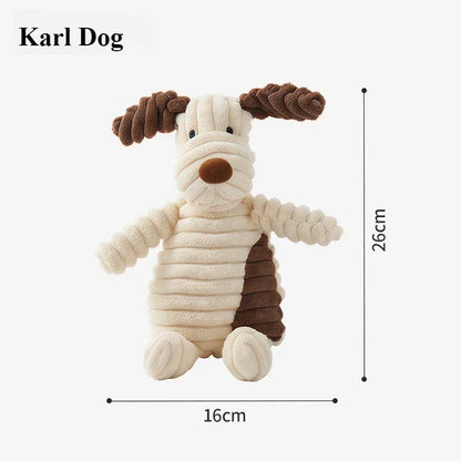 Dog Toys Plush Squeaky Chew Proof-Self-Entertaining Puppy Teething Toys Durable Interactive Boredom Relief for Medium Small Dogs