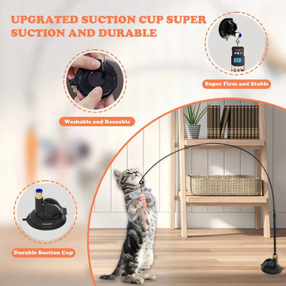 Feather Wand with Bell for Cats – Perfect Toy for Jumping, Hunting & Active Play