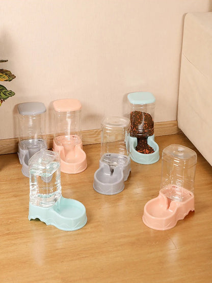 Automatic pet feeder Cat Drinking bowl Cat bowl Large capacity Dog bowl 3.8L combination food storage bucket Pet supplies