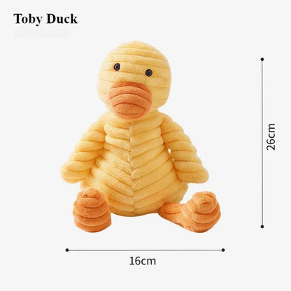 Dog Toys Plush Squeaky Chew Proof-Self-Entertaining Puppy Teething Toys Durable Interactive Boredom Relief for Medium Small Dogs