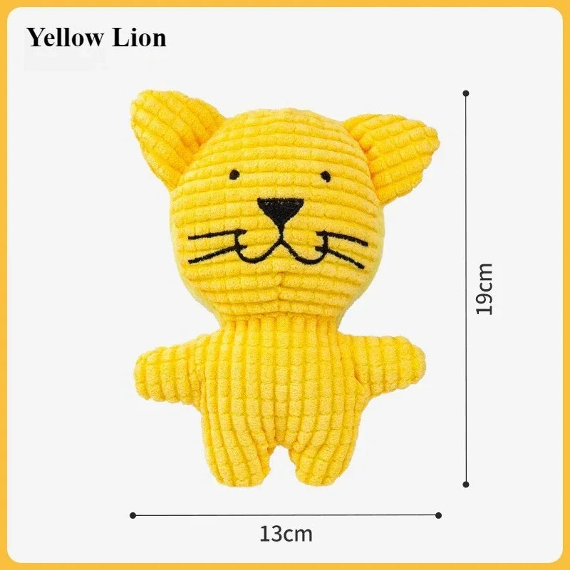 Dog Toys Plush Squeaky Chew Proof-Self-Entertaining Puppy Teething Toys Durable Interactive Boredom Relief for Medium Small Dogs