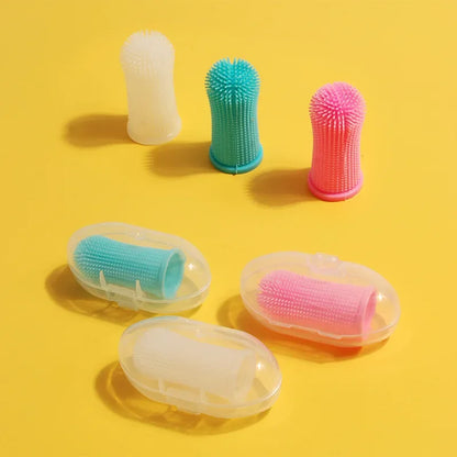 Soft Silicone Finger Toothbrush – Gentle Dental Care for Cats & Dogs