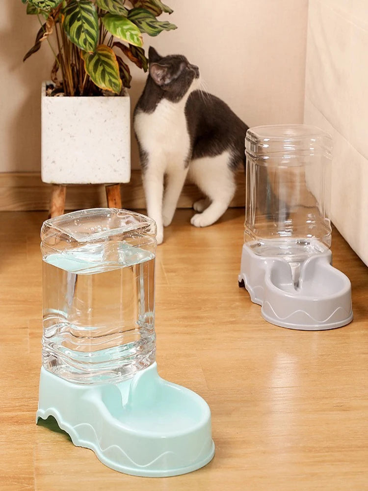 Automatic pet feeder Cat Drinking bowl Cat bowl Large capacity Dog bowl 3.8L combination food storage bucket Pet supplies