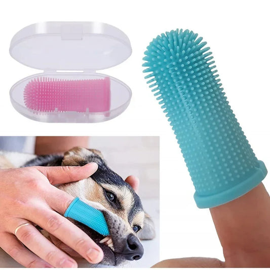 Soft Silicone Finger Toothbrush – Gentle Dental Care for Cats & Dogs