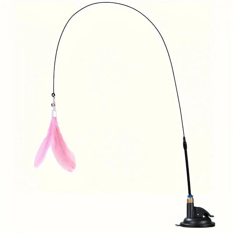 Feather Wand with Bell for Cats – Perfect Toy for Jumping, Hunting & Active Play