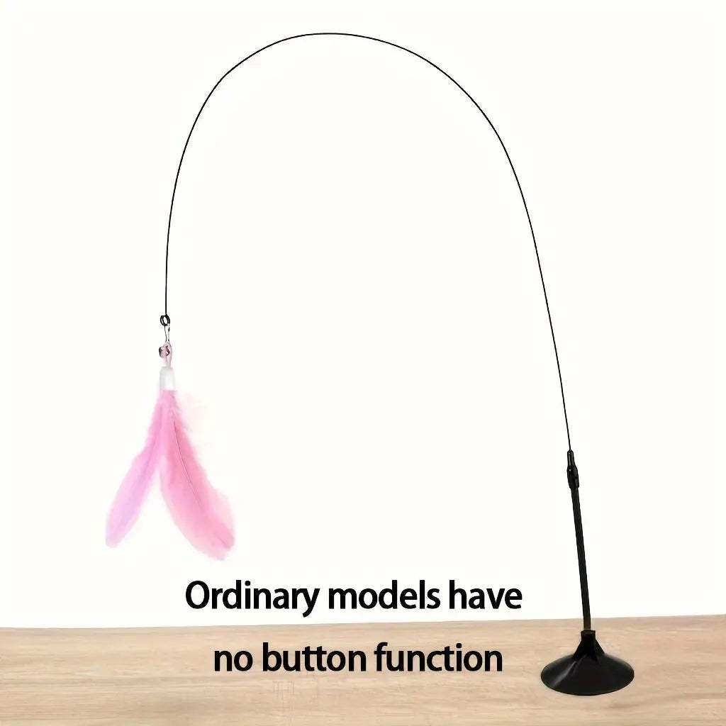 Feather Wand with Bell for Cats – Perfect Toy for Jumping, Hunting & Active Play