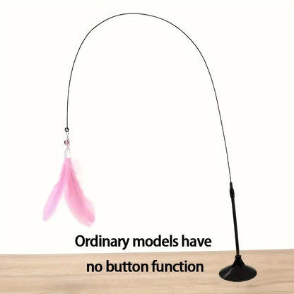 Feather Wand with Bell for Cats – Perfect Toy for Jumping, Hunting & Active Play