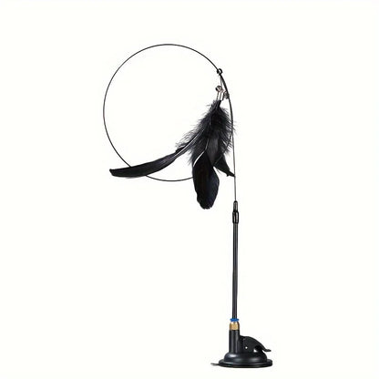 Feather Wand with Bell for Cats – Perfect Toy for Jumping, Hunting & Active Play