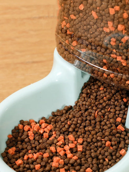 Automatic pet feeder Cat Drinking bowl Cat bowl Large capacity Dog bowl 3.8L combination food storage bucket Pet supplies