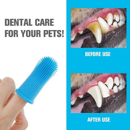 Soft Silicone Finger Toothbrush – Gentle Dental Care for Cats & Dogs